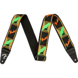 Fender NEON MONOGRAMMED STRAPS Green and Orange