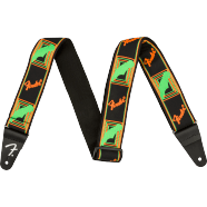 Fender NEON MONOGRAMMED STRAPS Green and Orange