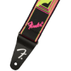 Fender NEON MONOGRAMMED STRAPS Pink and Yellow