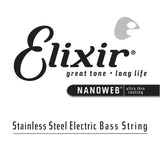 Elixir 13346 Nanoweb Single  Stainless Steel Bass .045