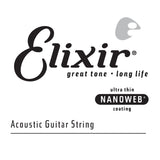 Elixir 15123 Nanoweb Single  .023 80/20 Bronze