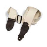 Franklin 2" Natural Cotton Strap with Pebbled Chocolate Glove Leather End Tab