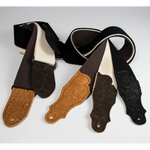 Franklin 2" Natural Cotton Strap with Embossed Chocolate Suede End Tab