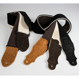 Franklin 2" Natural Cotton Strap with Embossed Chocolate Suede End Tab