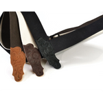 Franklin 2" Natural Cotton Strap with Embossed Chocolate Suede End Tab