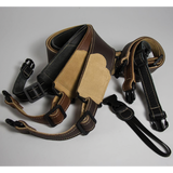 Franklin 2.5" Banjo Black Glove Leather with Suede End Strap
