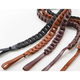 Franklin Mandolin Strap Handmade Link Design Caramel with Black ends