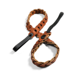 Franklin Mandolin Strap Handmade Link Design Caramel with Black ends