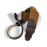 Franklin Embossed 2.5" Caramel Suede with Pebbled Chocolate Glove Leather End