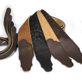 Franklin Embossed 2.5" Chocolate Suede with Pebbled Chocolate Glove Leather End