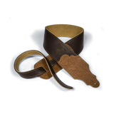 Franklin 3" Chocolate Glove Leather with Tooled Caramel Ends