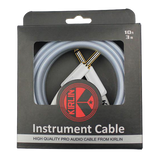 Kirlin KIPW201WBL-10 PVC Woven Premium Plus Instrument Cable 10Ft Blue
