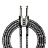 Kirlin IWCC201BK 20ft Black Entry Woven Instrument Cable with Chrome Ends