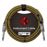 Kirlin IWCC201BY 10ft Tweed Entry Woven Instrument Cable with Chrome Ends [KIWCC201BY-10]