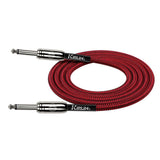 Kirlin IWCC201RD 20ft Red Entry Woven Instrument Cable with Chrome Ends