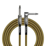 Kirlin IWCC202BY 20ft Tweed Entry Woven Instrument Cable RA - Straight with Chrome Ends [KIWCC202BY-20]