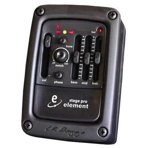 LR Baggs STAGEPRO Element Stage Pro Advanced Undersaddle Pickup With Side mounted preamp
