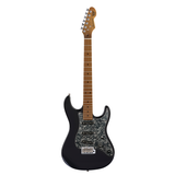 Levinson Sceptre Ventana Std Double Cutaway Black SSS w Maple Board