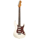 Levinson Sceptre Ventana Std Double Cutaway Olympic White SSS w Indian Laurel Board