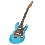 Levinson Sceptre Ventana Std Double Cutaway Sonic Blue SSS w Indian Laurel Board