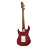 Levinson Sceptre Ventana Deluxe Double Cutaway HSS See Thru Red w Indian Laurel Board