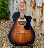 Pratley Ash Grunwald Signature OM Cutaway all Blackwood Vintage Burst