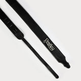Pratley 2.5" Black Leather Strap with Suede Backing and embroidered logo [PRATSTRAP-BK]