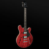 Pratley RBJ22 Double Cut Semi-Hollow Electric Humbucker Transparent Cherry Red [PRRBJ22-TCR]