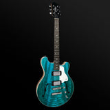 Pratley RBJ22 Double Cut Semi-Hollow Electric Humbucker Transparent Lagoon Blue [PRRBJ22-TLB]