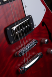Pratley Electric Semi-Hollow Cherry Red Single Cut SD Phat Cat P90 Set
