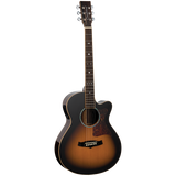 Tanglewood TW45RVSE Sundance Reserve All Solid Superfolk C/E Vintage Burst Cedar Top with Case