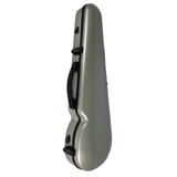 VIVO Shaped Case Brushed Silver - for 4/4 Violin / 14" Viola 