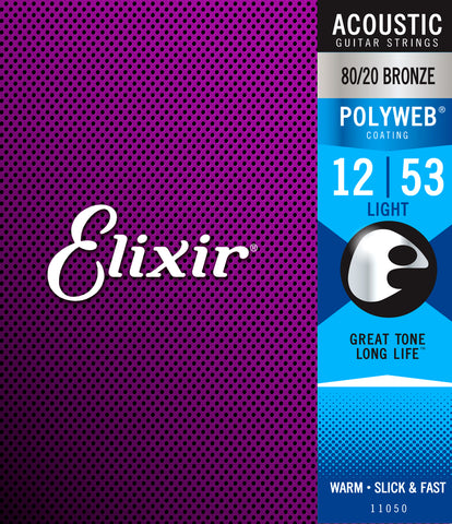 Elixir 11050 Polyweb 80/20   Light 12-53