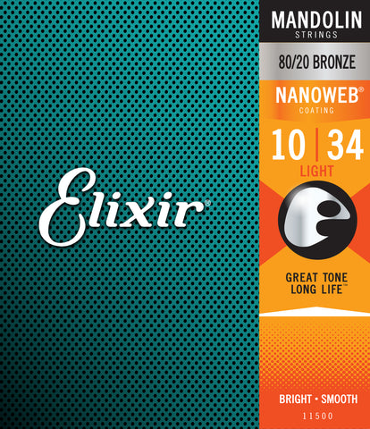 Elixir 11500 Nanoweb Mandolin Light 10-34