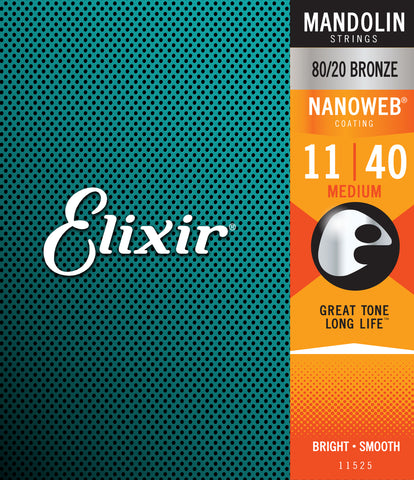 Elixir 11525 Nanoweb Mandolin Medium 11-40