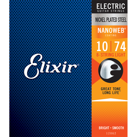Elixir 12062 Nanoweb Electric 8 String Light 10-74