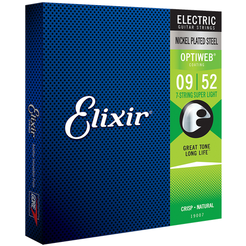 Elixir 19007 Optiweb 7-String Electric Super Light 9-52