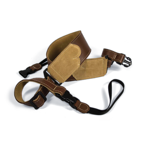 Franklin 2.5" Banjo Caramel Glove Leather with Suede End Strap