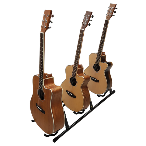 DCM GS3BK 3-Unit Inline Folding Guitar / Bass Stand