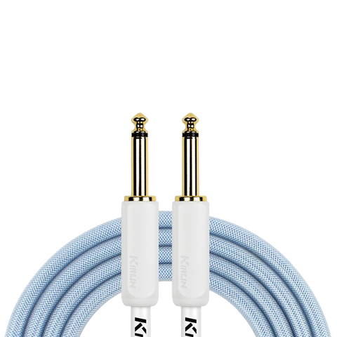 Kirlin KIPW201WBL-10 PVC Woven Guitar Cable 10Ft Blue