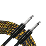 Kirlin IWC201BY 10ft Tweed Woven Guitar Cable