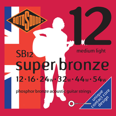 Rotosound SB10 Super Bronze Phosphor Bronze 12-54