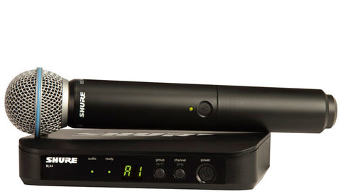 Shure BLX24/B58 Handheld Wireless System - BETA58A Handheld in the M17 Frequency Band (662-686MHz)
