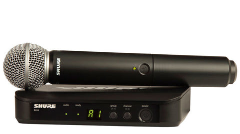 Shure BLX24/SM58 Handheld Wireless System - SM58 Handheld in the M17 Frequency Band (662-686MHz)
