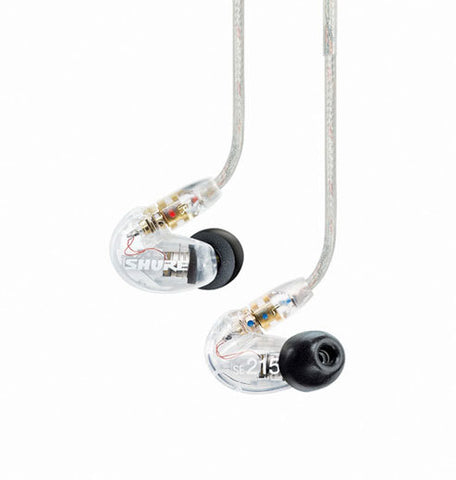 Shure SE215 Sound Isolating Earphones in Clear Single Dynamic MicroDriver