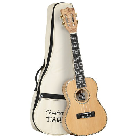 Tanglewood TWT11B Tiare Concert Uklulele Cedar/Spalted Maple with Bag